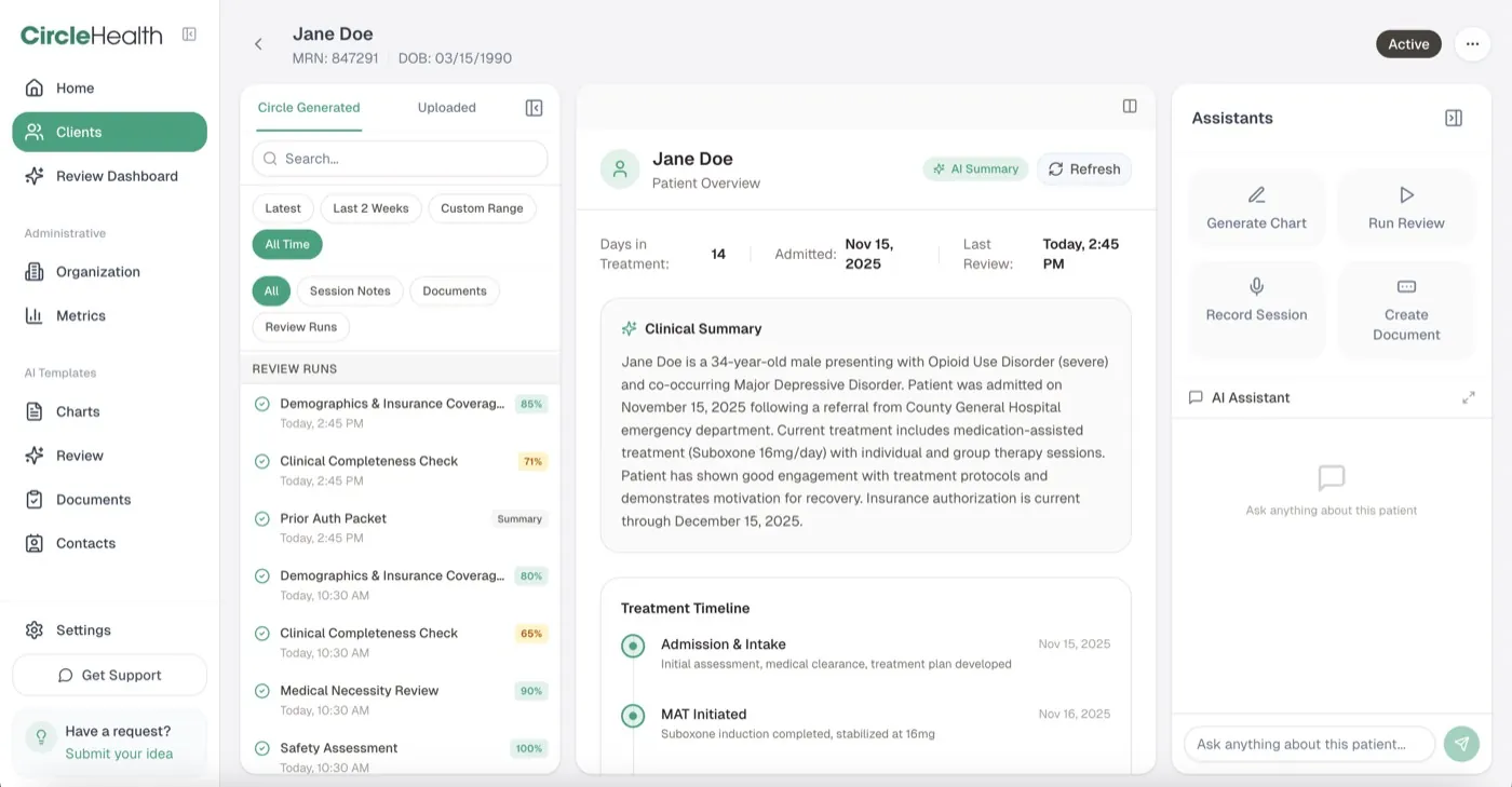 AI development & product design for Circle Health